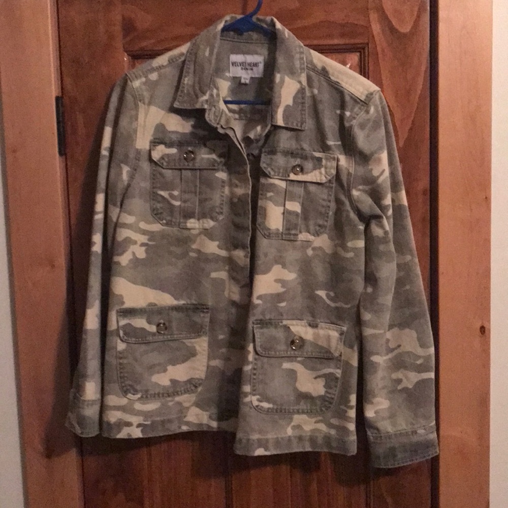 Camo denim jacket